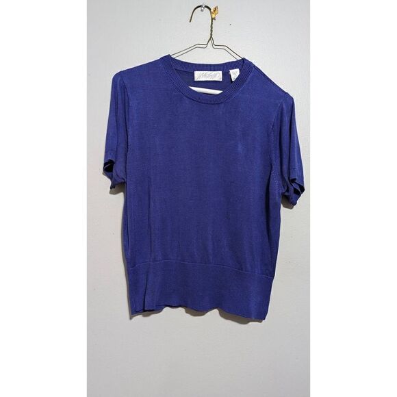 Lord & Taylor 100% Silk knit Crew neck top Large - Picture 1 of 5